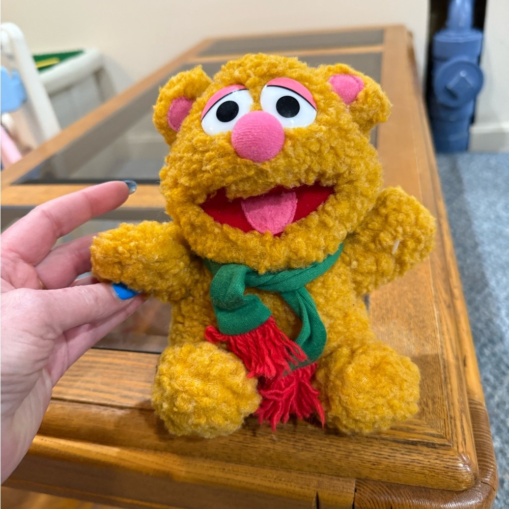 Muppet Babies Fozzie Bear Plush Stuffed Animal McDonalds Christmas 1987